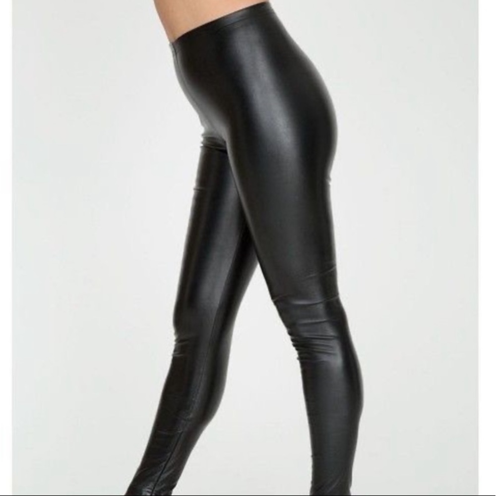 American Apparel leather leggings